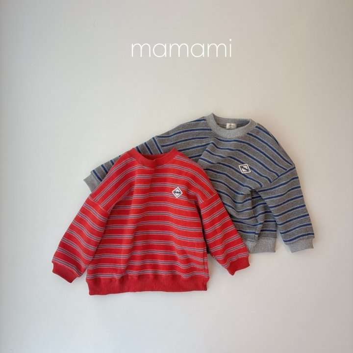 Mamami - Korean Children Fashion - #childofig - Tone Up Stripe Sweatshirt (Junior)
