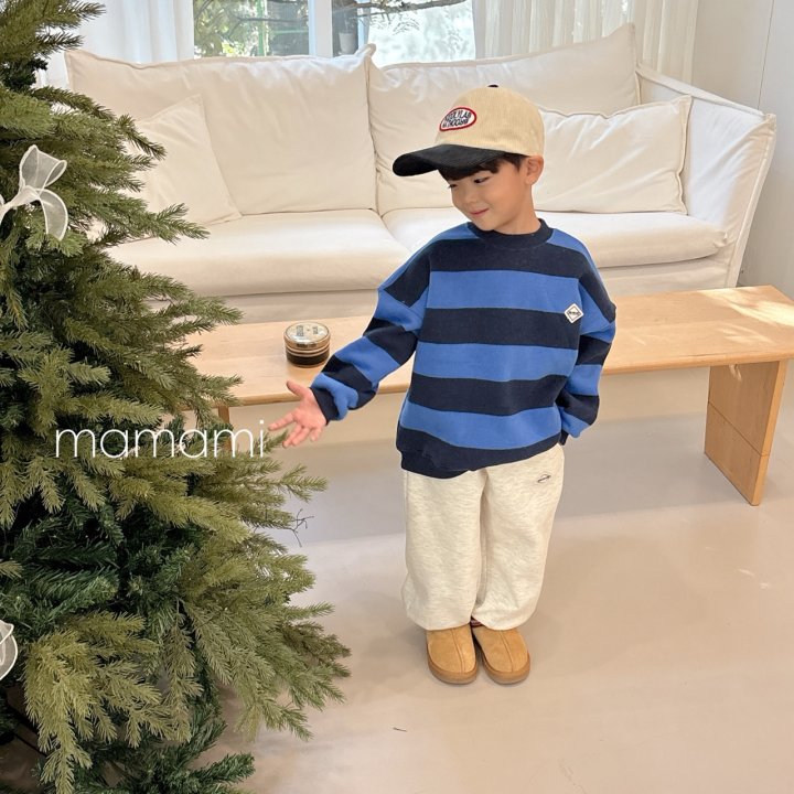 Mamami - Korean Children Fashion - #childrensboutique - Big Line Sweatshirt (Kids) - 9