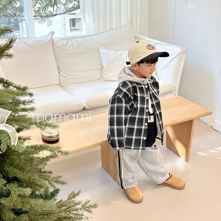 Mamami - Korean Children Fashion - #childrensboutique - Teddy Check Jacket - 12