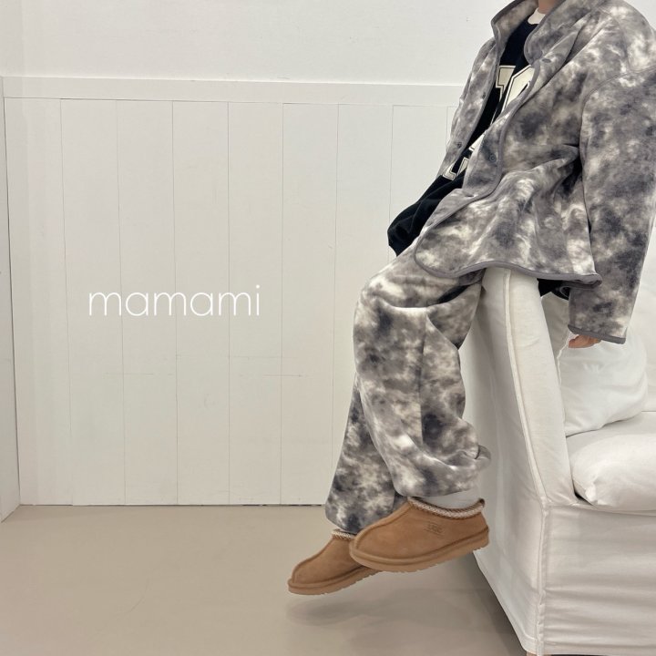 Mamami - Korean Children Fashion - #designkidswear - Water Printed Fleece Pants - 6