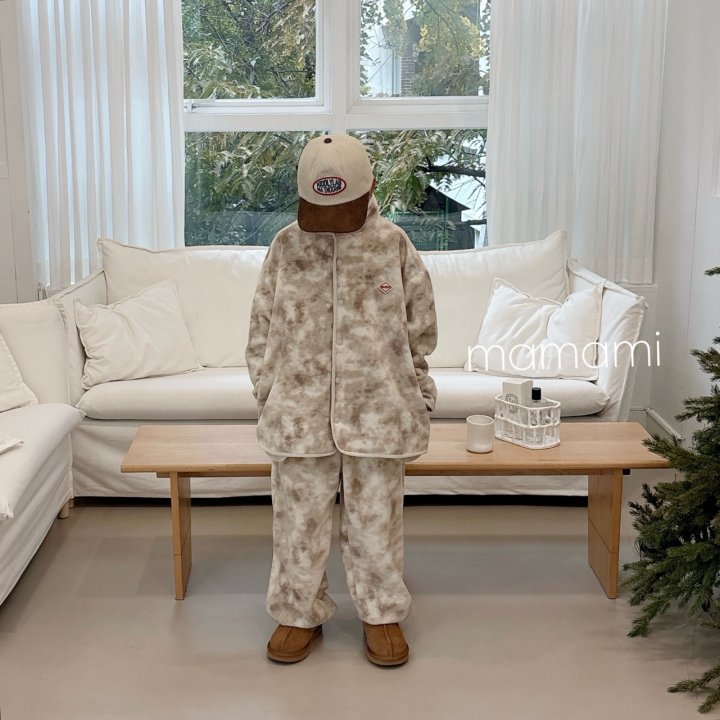Mamami - Korean Children Fashion - #fashionkids - Water Printed Fleece Pants - 8