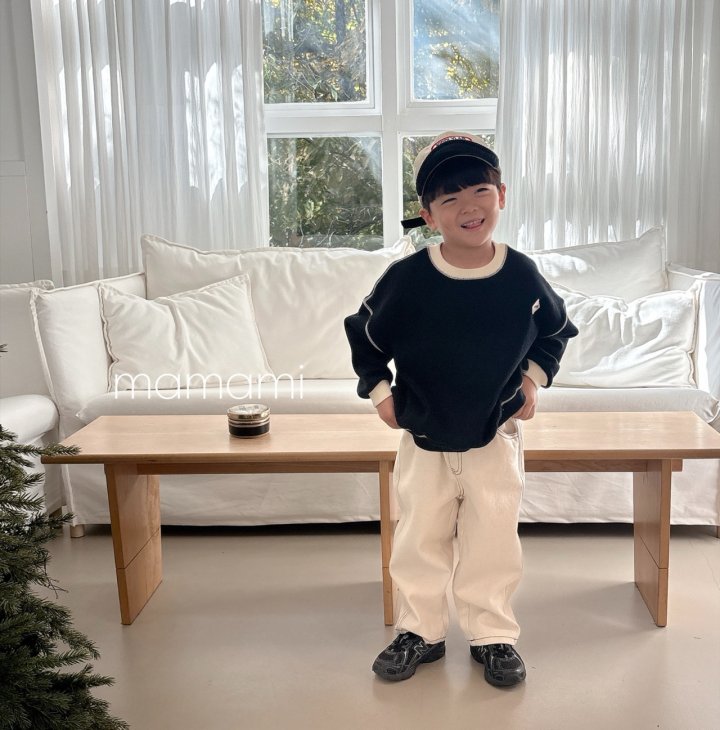 Mamami - Korean Children Fashion - #kidsshorts - Signature Stitch Sweatshirt - 10