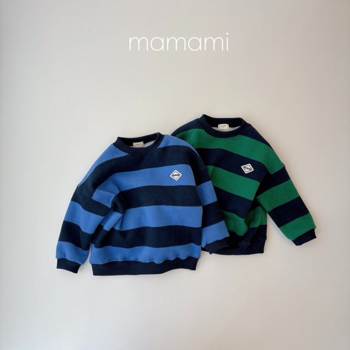 Mamami - Korean Children Fashion - #littlefashionista - Big Line Sweatshirt (Kids)