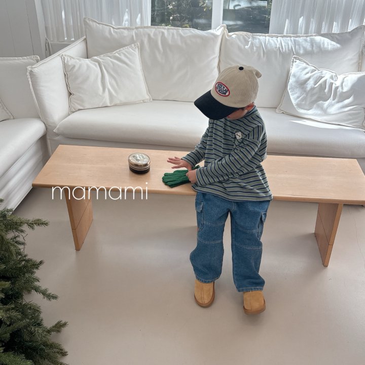 Mamami - Korean Children Fashion - #minifashionista - Thing Cargo Denim Pants - 11