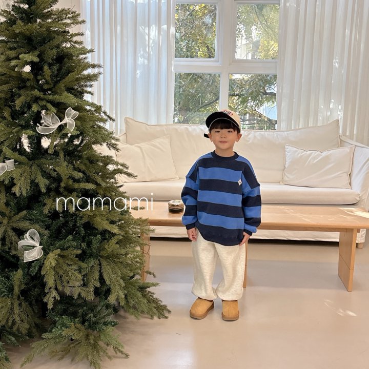 Mamami - Korean Children Fashion - #todddlerfashion - Big Line Sweatshirt (Kids) - 5
