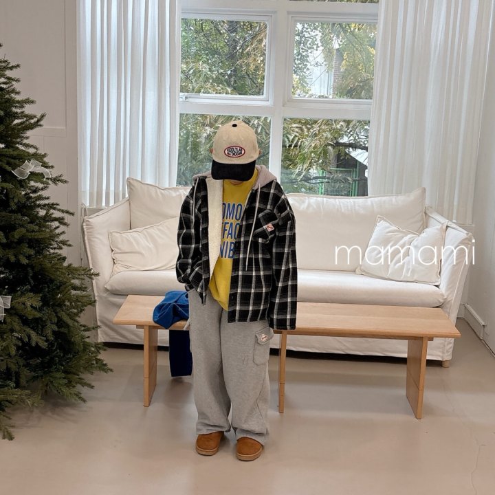 Mamami - Korean Children Fashion - #todddlerfashion - Teddy Check Jacket - 8