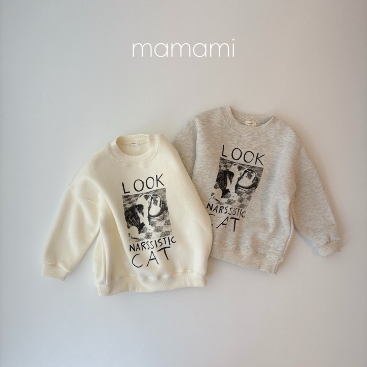Mamami - Korean Children Fashion - #toddlerclothing - Look Cat Sweatshirt