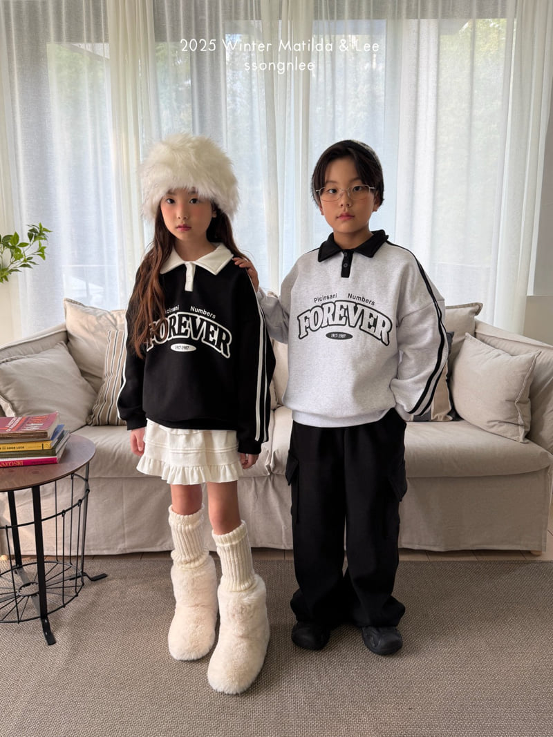 Matilda & Lee - Korean Children Fashion - #kidzfashiontrend - Forever Collar Sweatshirt - 4
