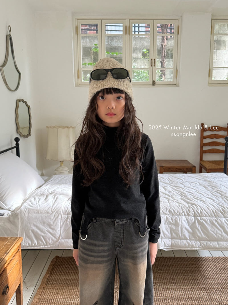 Matilda & Lee - Korean Children Fashion - #Kfashion4kids - D-ring Half Turtleneck Tee - 12