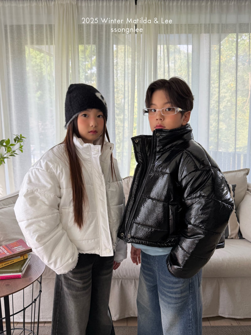 Matilda & Lee - Korean Children Fashion - #Kfashion4kids - Glossy Crop Puffer Jacket - 8