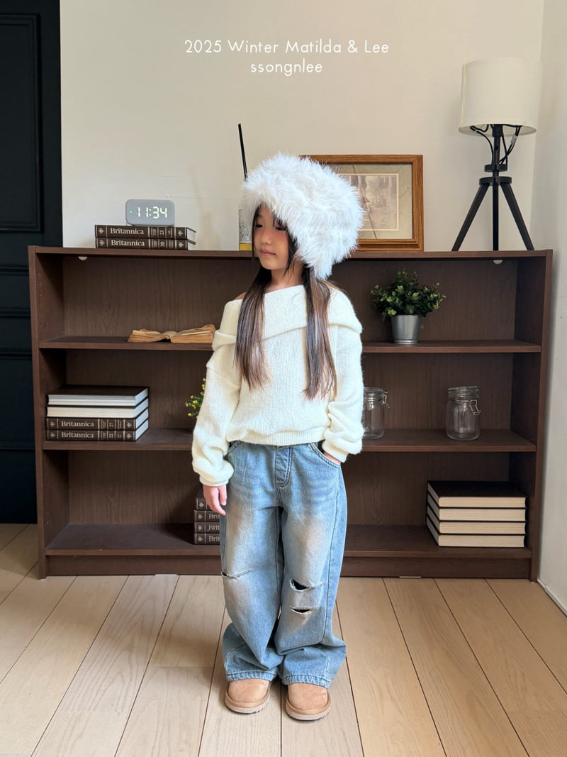 Matilda & Lee - Korean Children Fashion - #Kfashion4kids - Faded Washed Denim Pants - 7