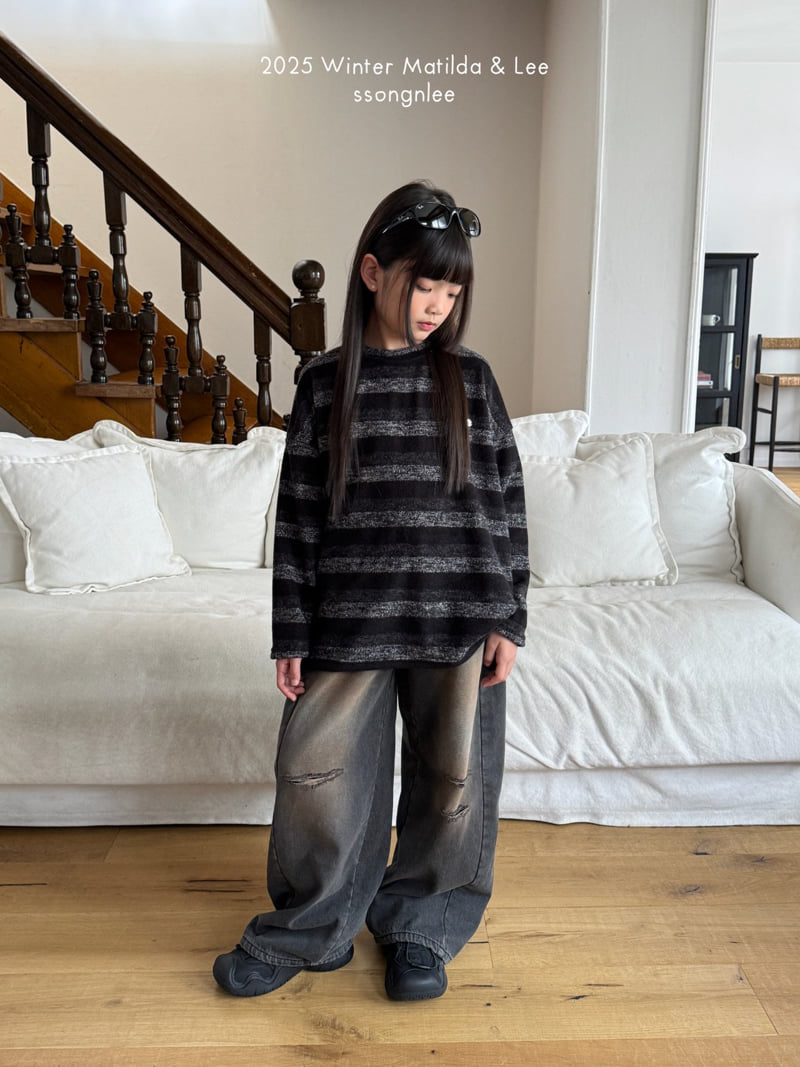 Matilda & Lee - Korean Children Fashion - #Kfashion4kids - Mono Stripe Knit - 3