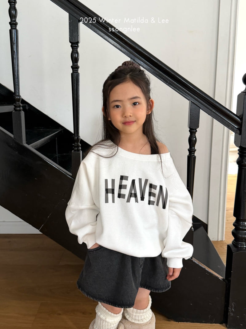 Matilda & Lee - Korean Children Fashion - #Kfashion4kids - Heaven Off Shoulder Sweatshirt - 9