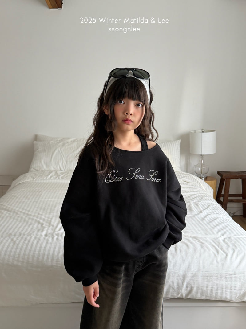 Matilda & Lee - Korean Children Fashion - #Kfashion4kids - Cubic Off-Shoulder Sweatshirt - 3