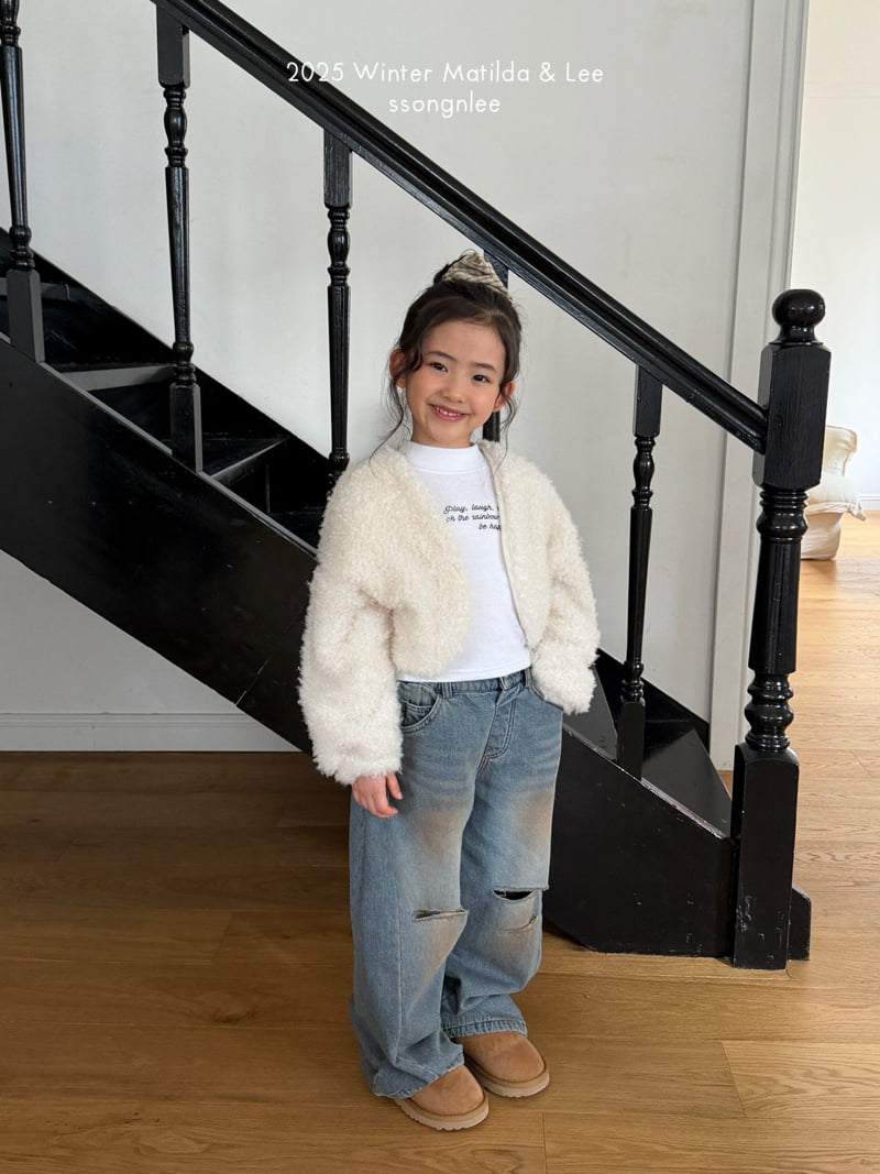 Matilda & Lee - Korean Children Fashion - #Kfashion4kids - Lettering Half Turtleneck Tee - 5