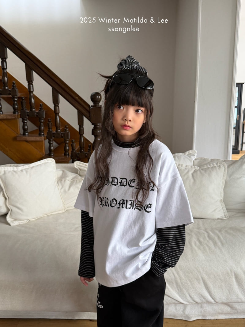 Matilda & Lee - Korean Children Fashion - #childofig - Stripe Half Turtleneck Tee - 8