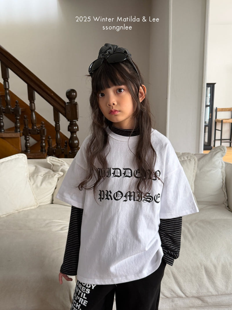 Matilda & Lee - Korean Children Fashion - #childofig - Stripe Half Turtleneck Tee - 9