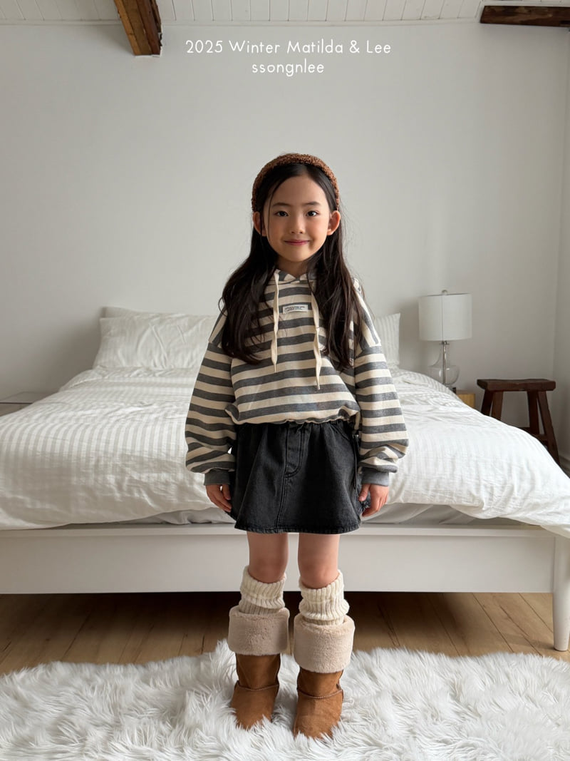 Matilda & Lee - Korean Children Fashion - #childofig - Stripe Label Hoodie - 3