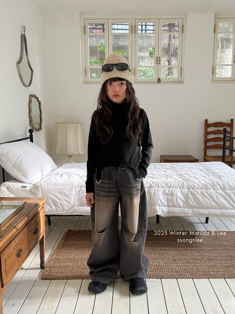 Matilda & Lee - Korean Children Fashion - #childofig - Faded Washed Denim Pants - 12