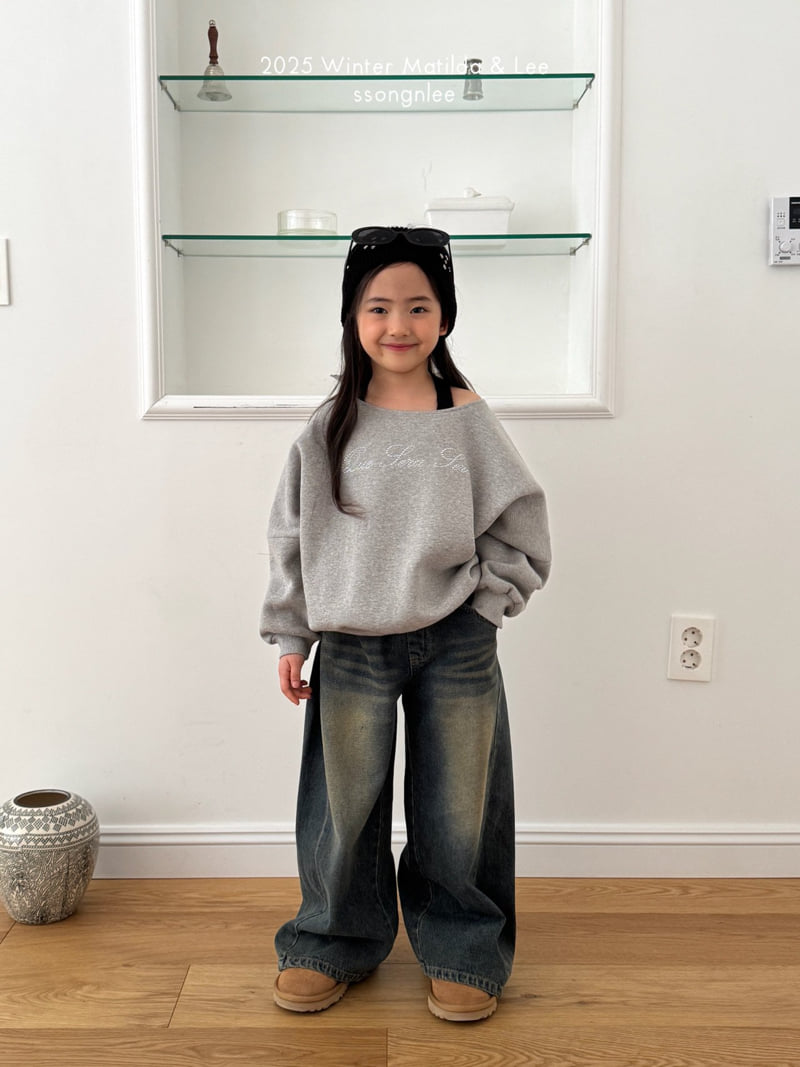 Matilda & Lee - Korean Children Fashion - #childofig - Cubic Off-Shoulder Sweatshirt - 11
