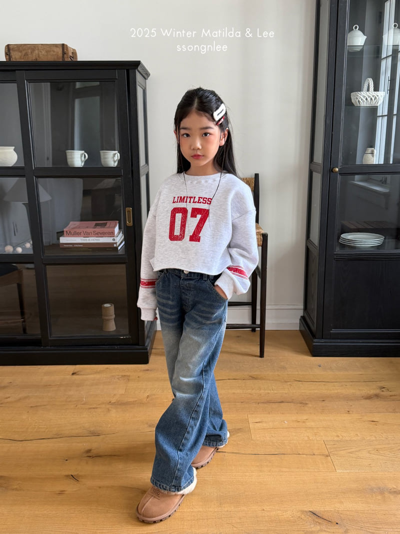 Matilda & Lee - Korean Children Fashion - #childofig - Limit Line Crop Sweatshirt - 9