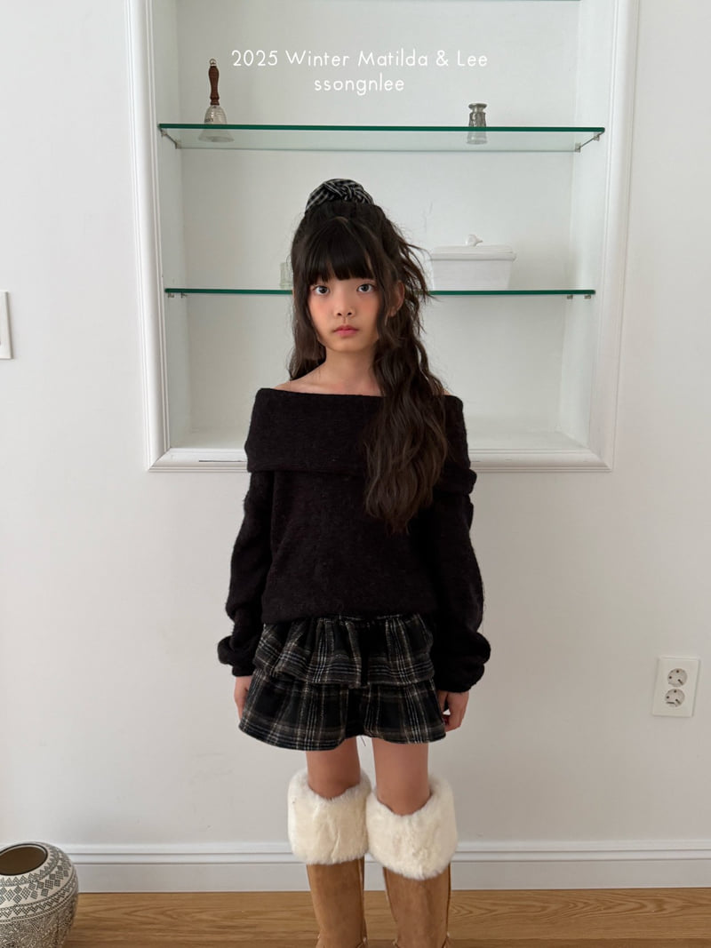 Matilda & Lee - Korean Children Fashion - #childofig - Winter Check Frill Skirt - 10