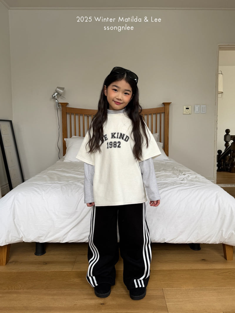Matilda & Lee - Korean Children Fashion - #childrensboutique - Stripe Half Turtleneck Tee - 10