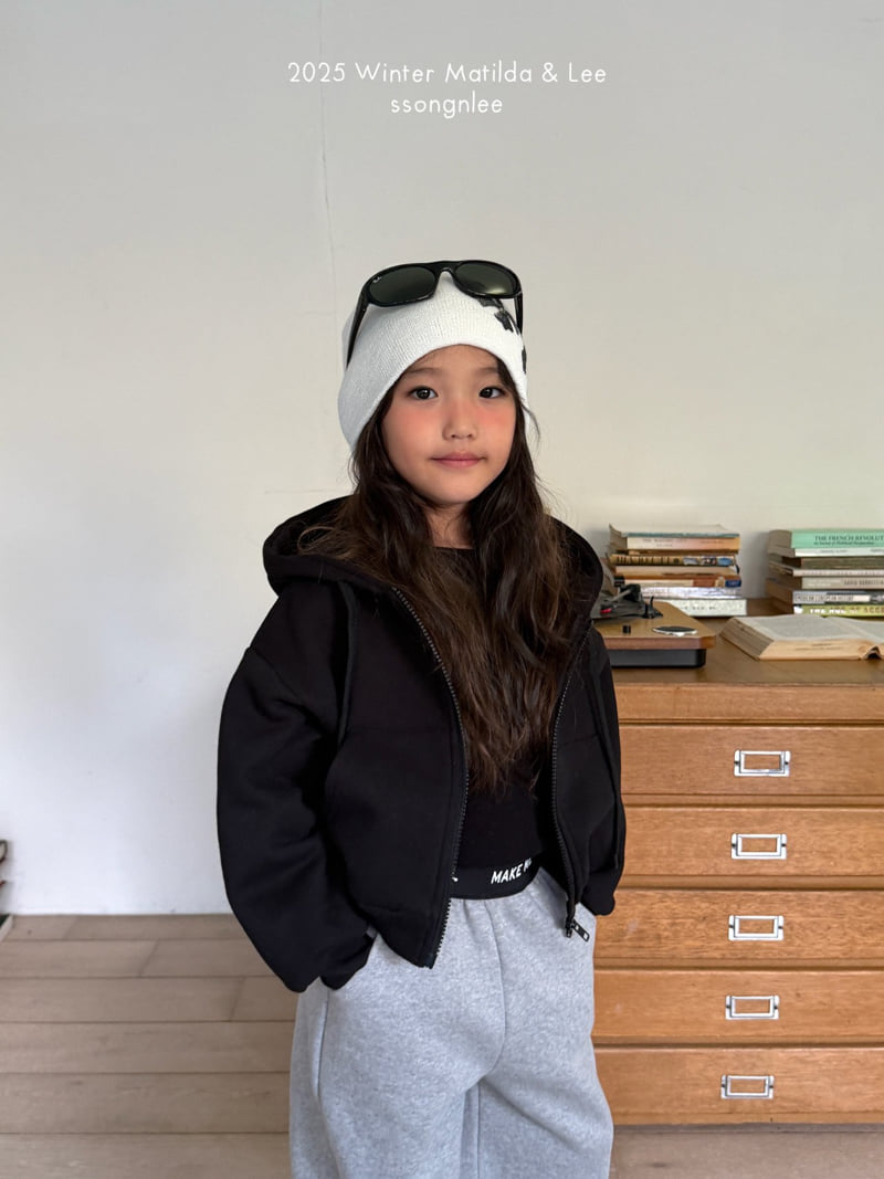 Matilda & Lee - Korean Children Fashion - #childrensboutique - Cubic Lettering Zip-up Hood - 9