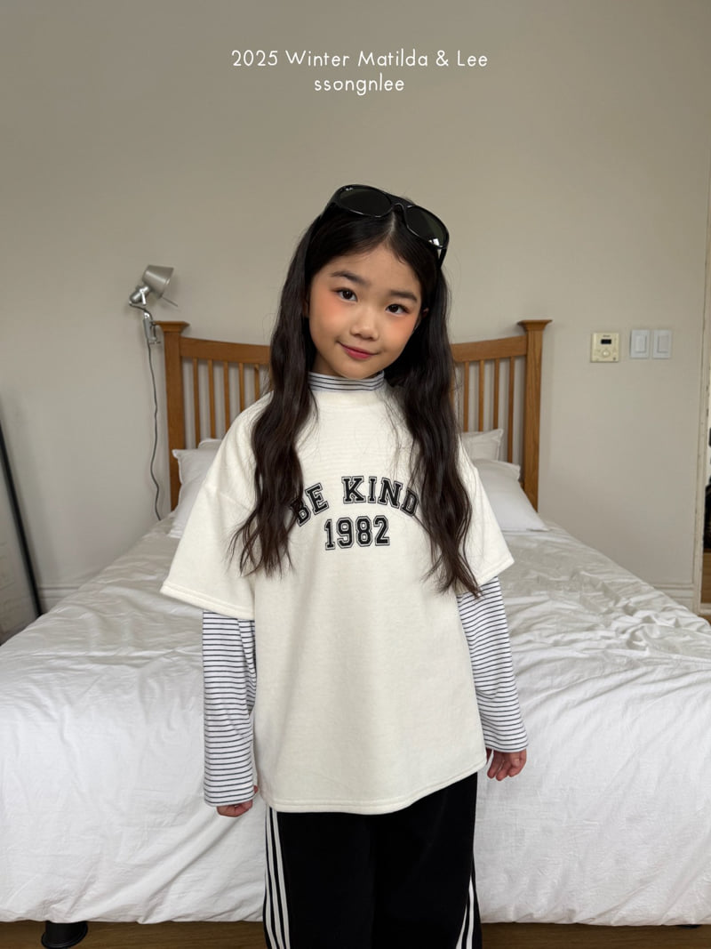 Matilda & Lee - Korean Children Fashion - #designkidswear - Stripe Half Turtleneck Tee - 11