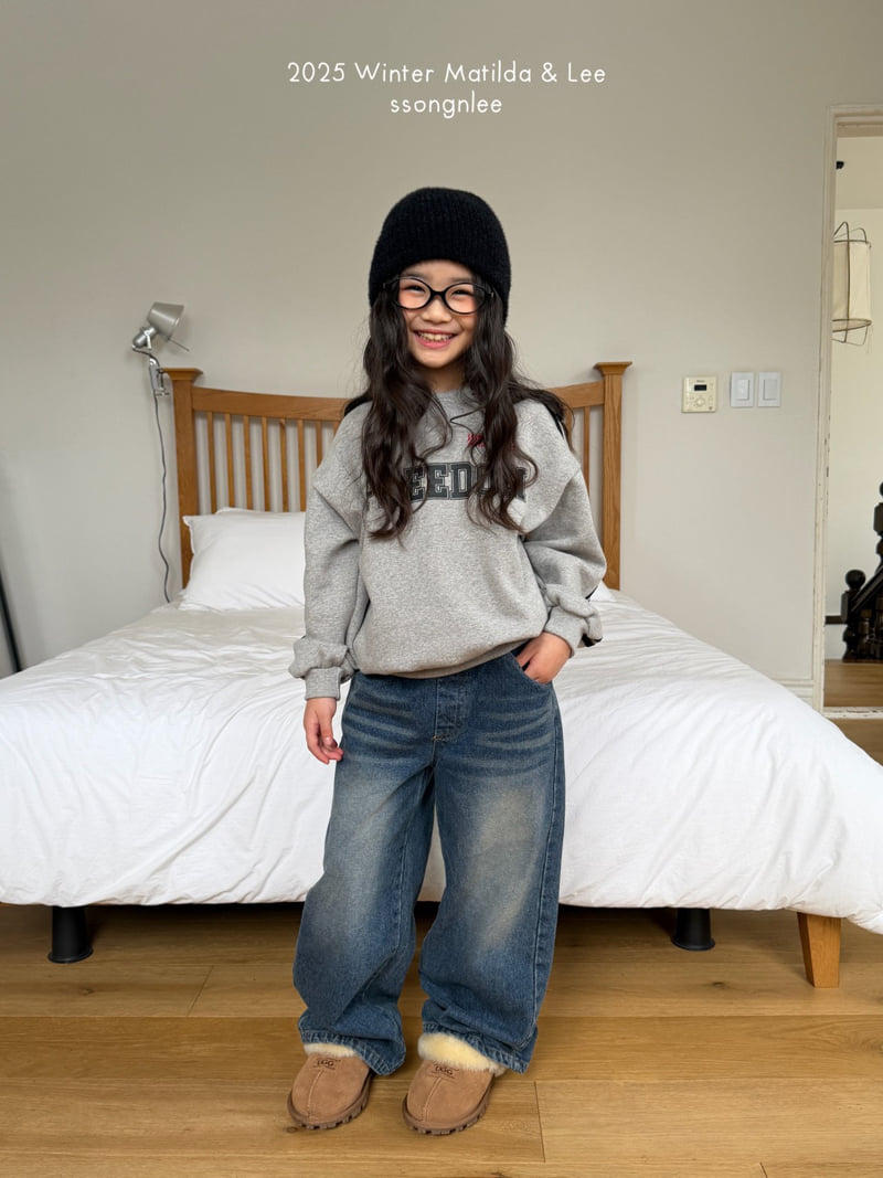 Matilda & Lee - Korean Children Fashion - #designkidswear - Diagonal Denim Pants - 12
