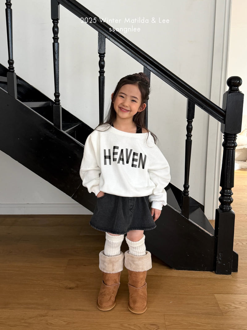 Matilda & Lee - Korean Children Fashion - #designkidswear - Heaven Off Shoulder Sweatshirt - 3