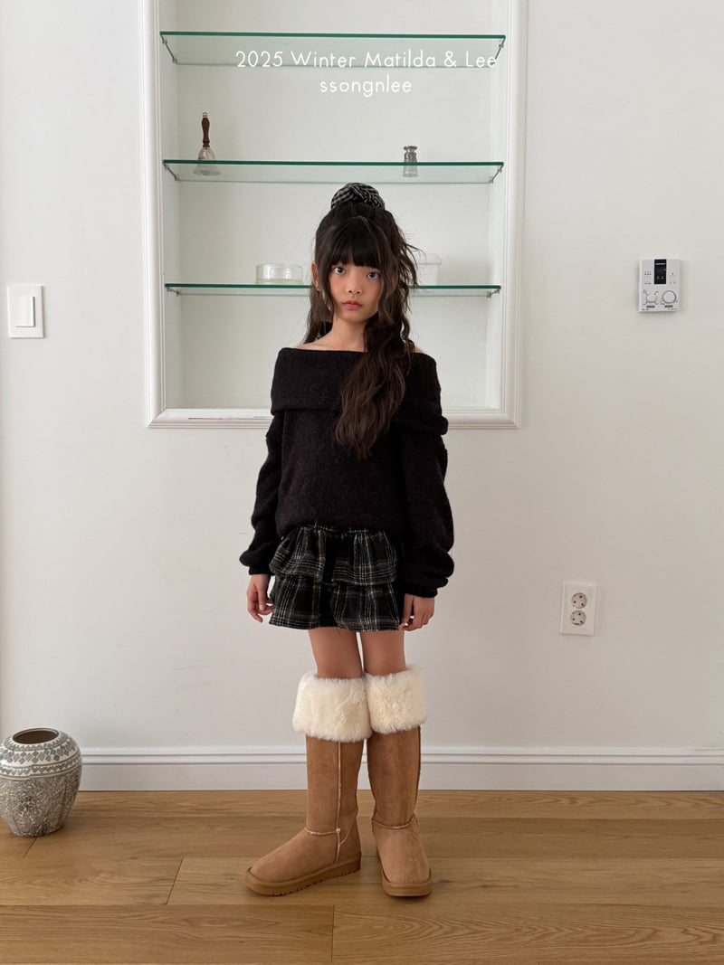 Matilda & Lee - Korean Children Fashion - #designkidswear - Winter Check Frill Skirt - 12