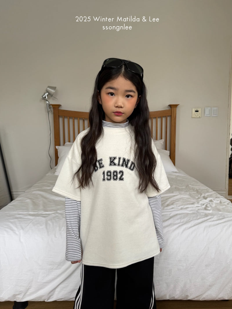 Matilda & Lee - Korean Children Fashion - #discoveringself - Stripe Half Turtleneck Tee - 12