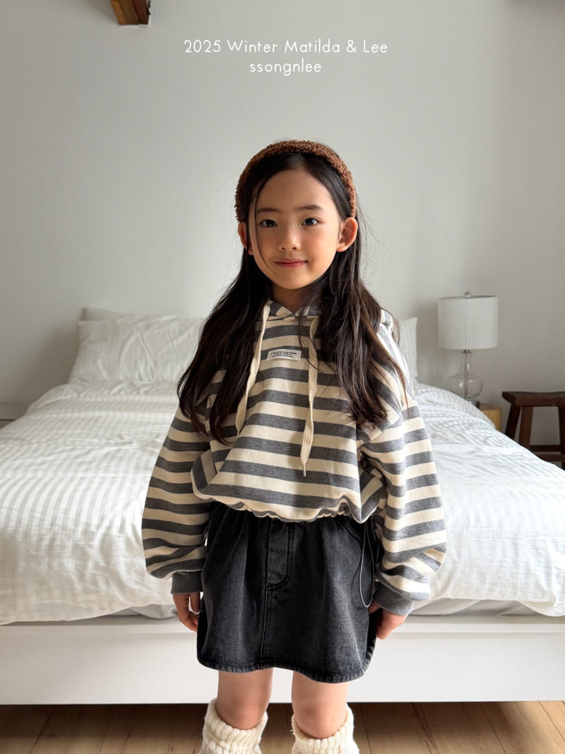 Matilda & Lee - Korean Children Fashion - #discoveringself - Stripe Label Hoodie - 6
