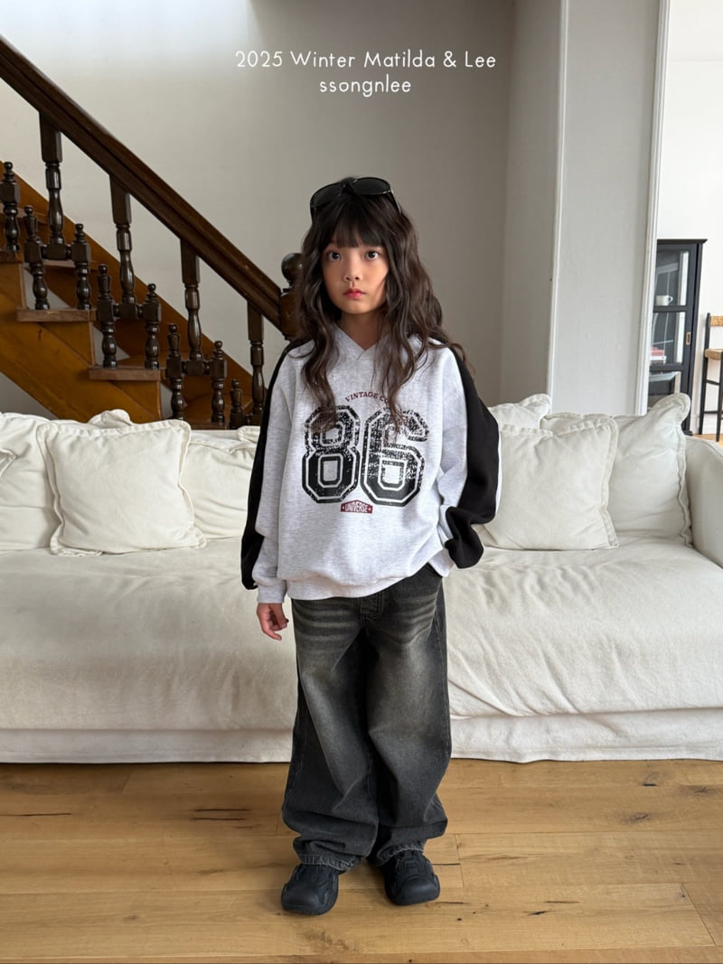 Matilda & Lee - Korean Children Fashion - #discoveringself - Vintage V Neck Sweatshirt - 5