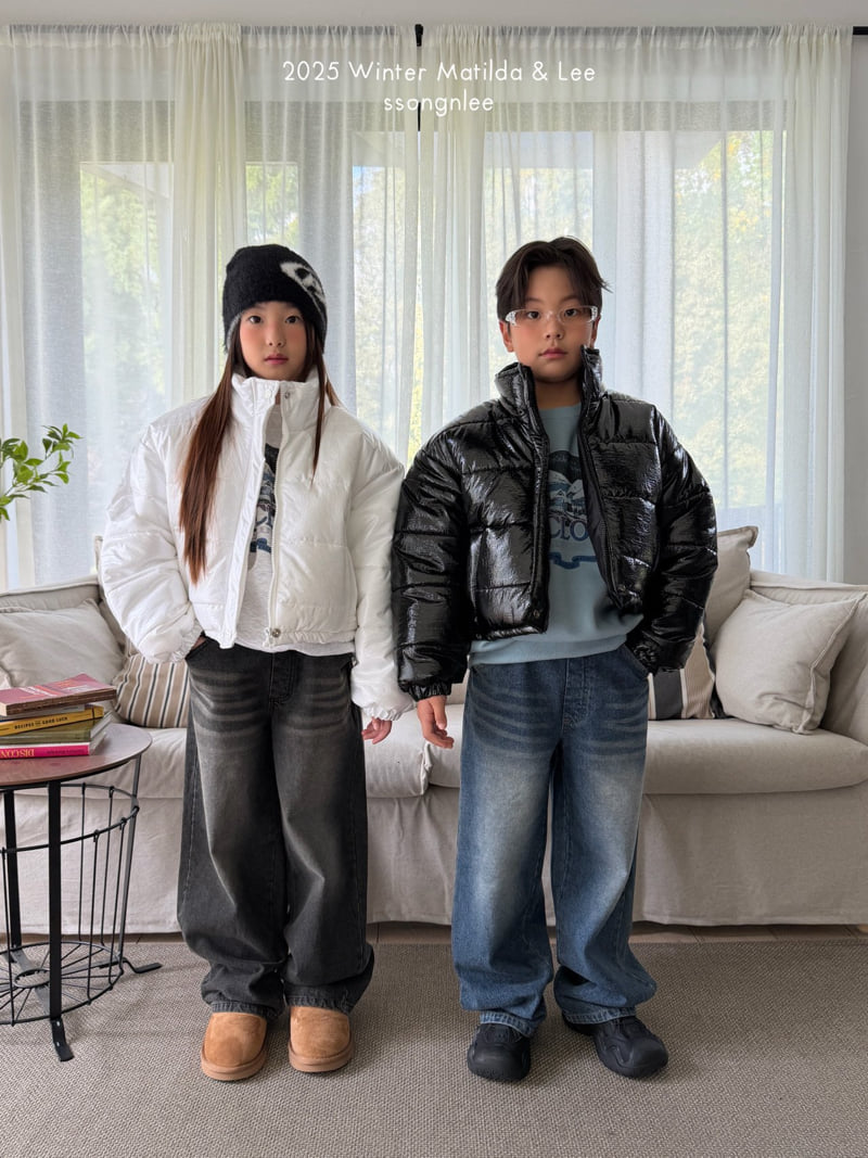Matilda & Lee - Korean Children Fashion - #discoveringself - Glossy Crop Puffer Jacket - 3