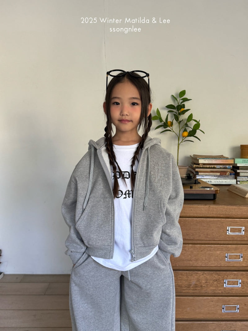 Matilda & Lee - Korean Children Fashion - #discoveringself - Cross Embroidery Zip-up Hood