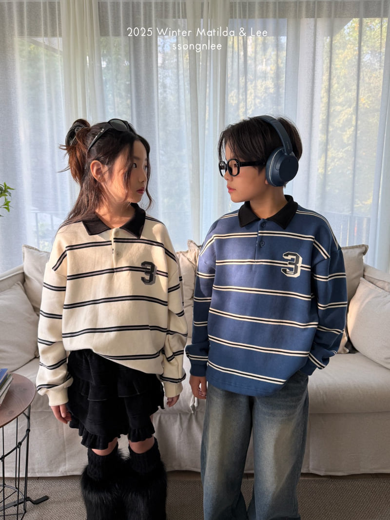 Matilda & Lee - Korean Children Fashion - #discoveringself - Number Three Collar Tee - 4