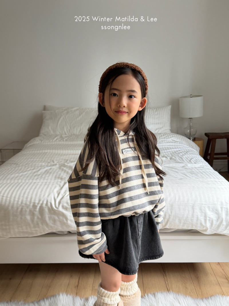Matilda & Lee - Korean Children Fashion - #fashionkids - Stripe Label Hoodie - 7