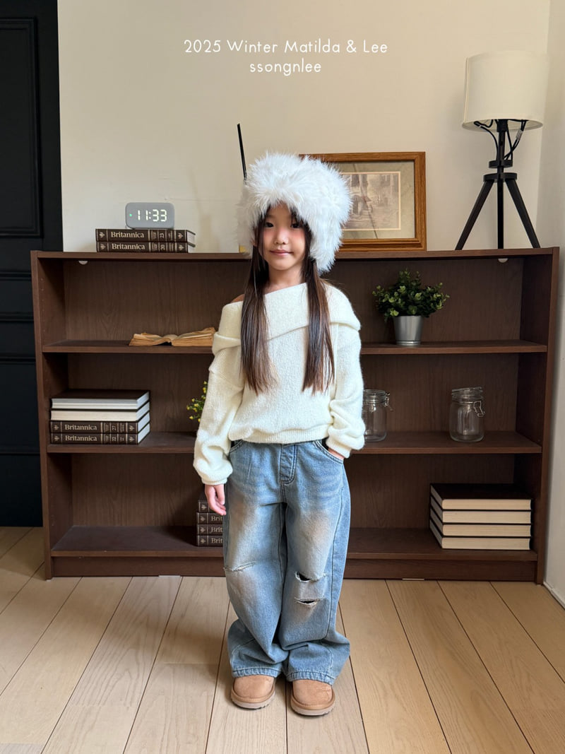 Matilda & Lee - Korean Children Fashion - #fashionkids - Faded Washed Denim Pants - 3