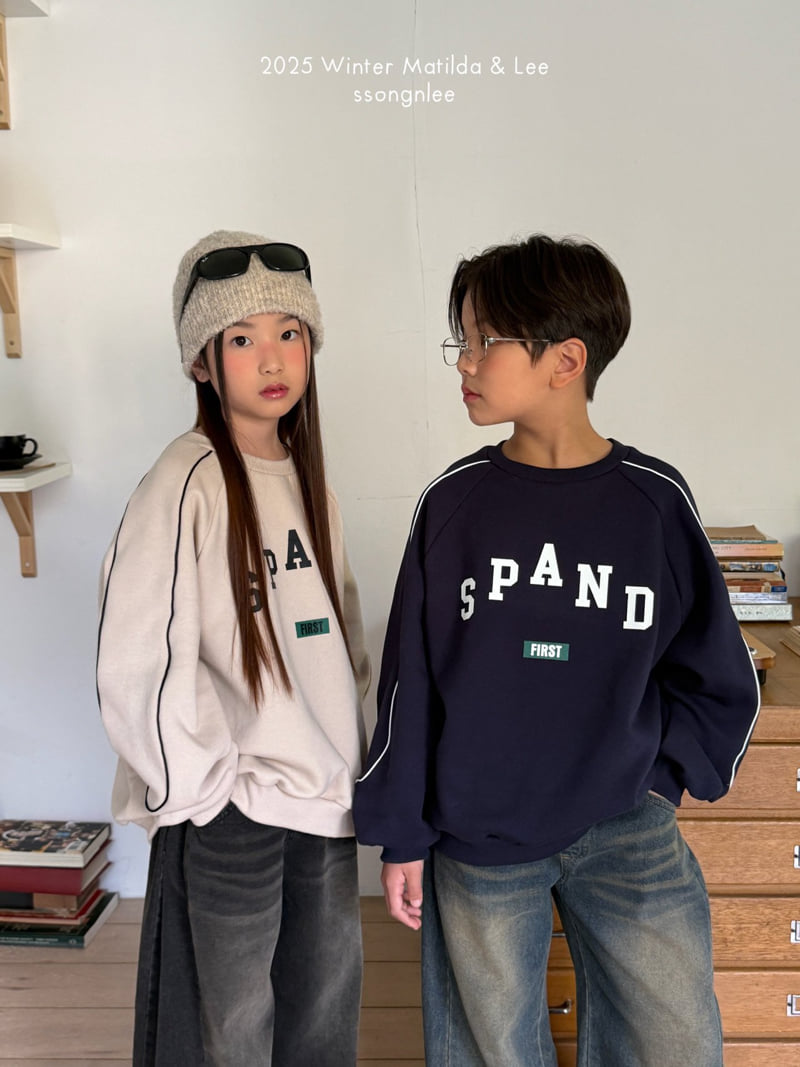 Matilda & Lee - Korean Children Fashion - #fashionkids - Spanned Line Sweatshirt - 7