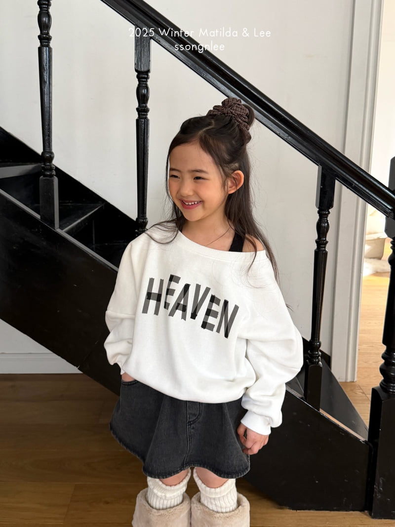 Matilda & Lee - Korean Children Fashion - #fashionkids - Heaven Off Shoulder Sweatshirt - 5