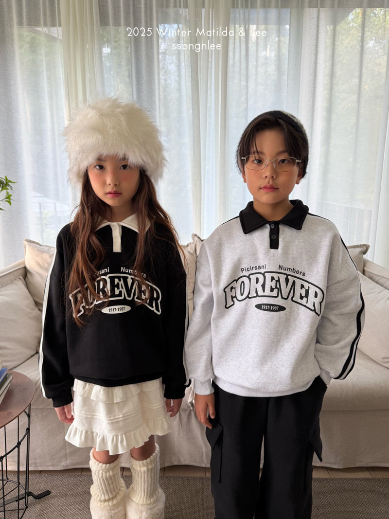 Matilda & Lee - Korean Children Fashion - #kidsshorts - Forever Collar Sweatshirt
