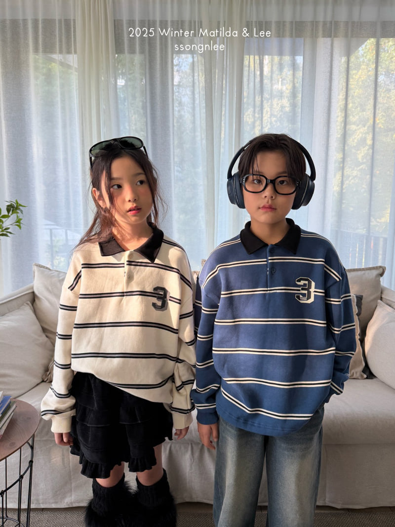 Matilda & Lee - Korean Children Fashion - #kidsshorts - Number Three Collar Tee - 5