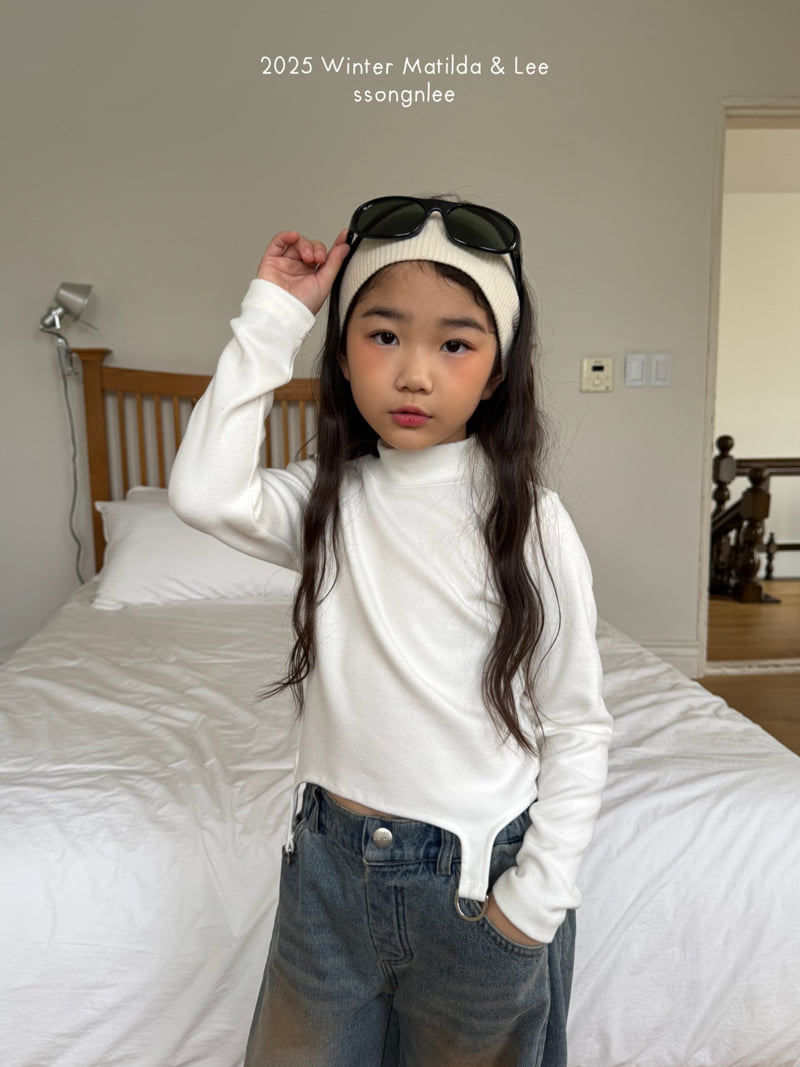 Matilda & Lee - Korean Children Fashion - #kidsshorts - D-ring Half Turtleneck Tee - 9
