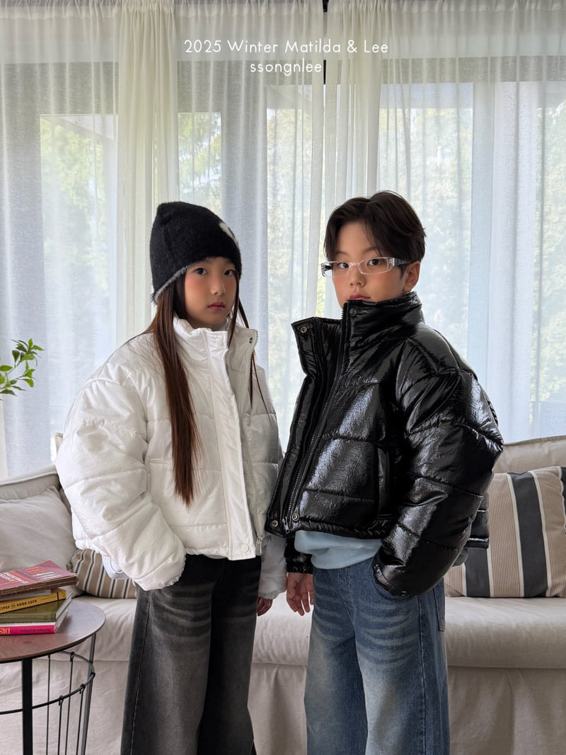 Matilda & Lee - Korean Children Fashion - #kidsshorts - Glossy Crop Puffer Jacket - 5