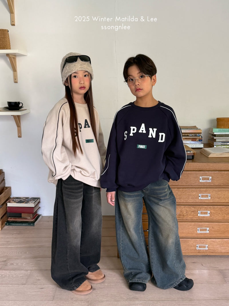 Matilda & Lee - Korean Children Fashion - #kidsshorts - Spanned Line Sweatshirt - 8