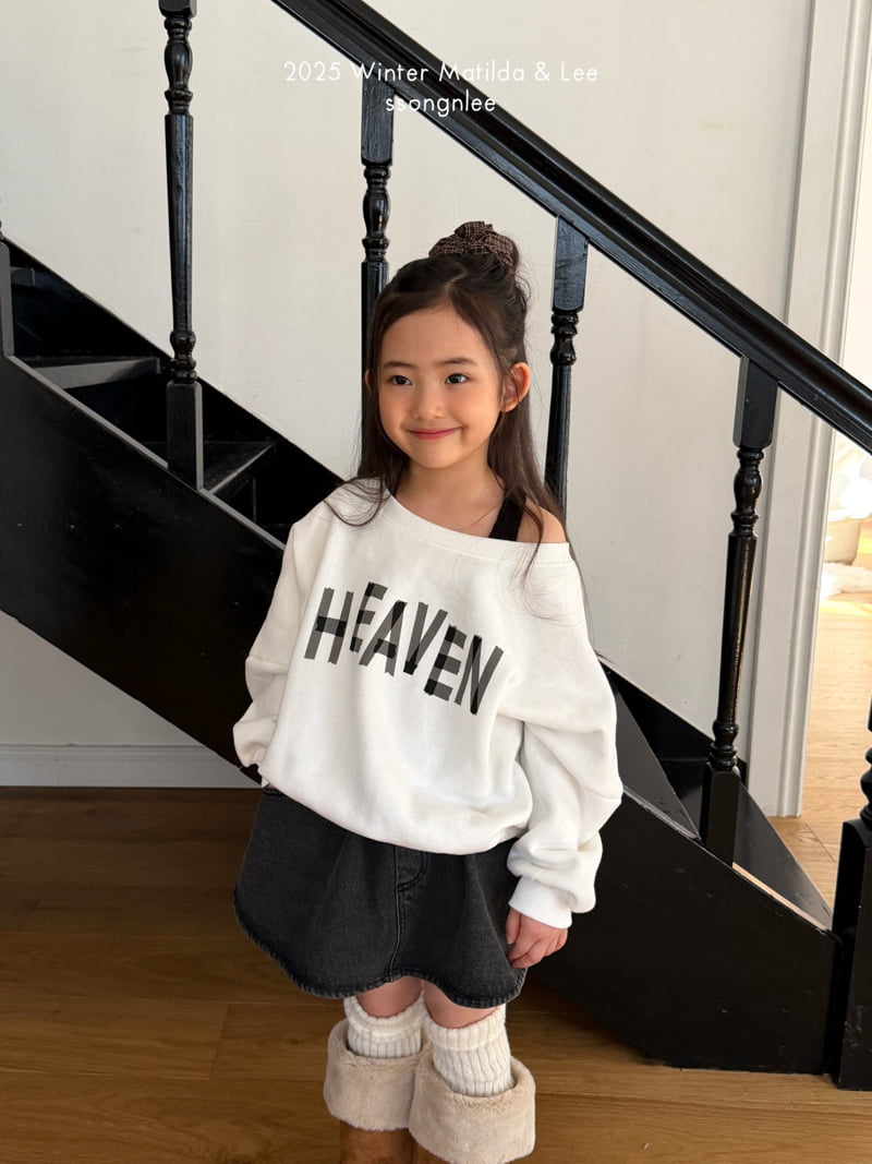 Matilda & Lee - Korean Children Fashion - #kidsshorts - Heaven Off Shoulder Sweatshirt - 6