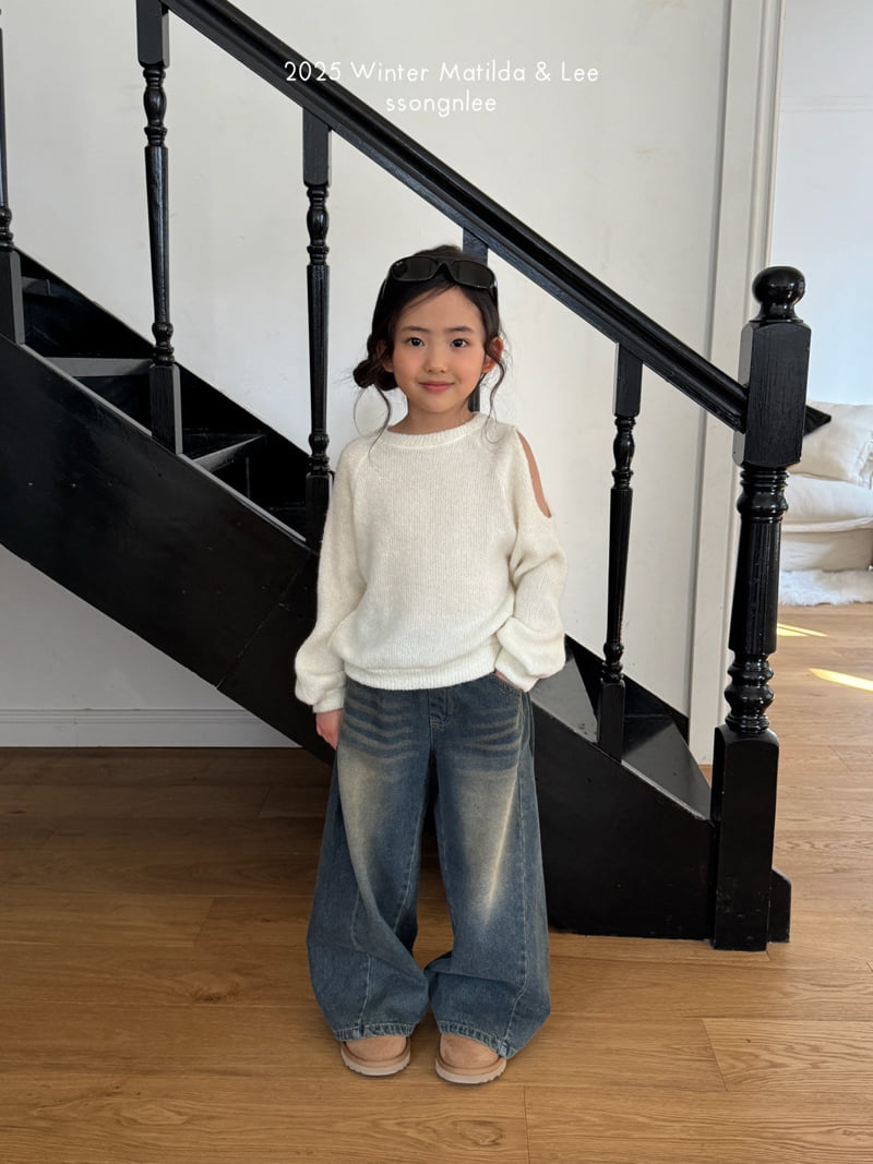 Matilda & Lee - Korean Children Fashion - #kidsshorts - Shoulder Cutout Knit - 10