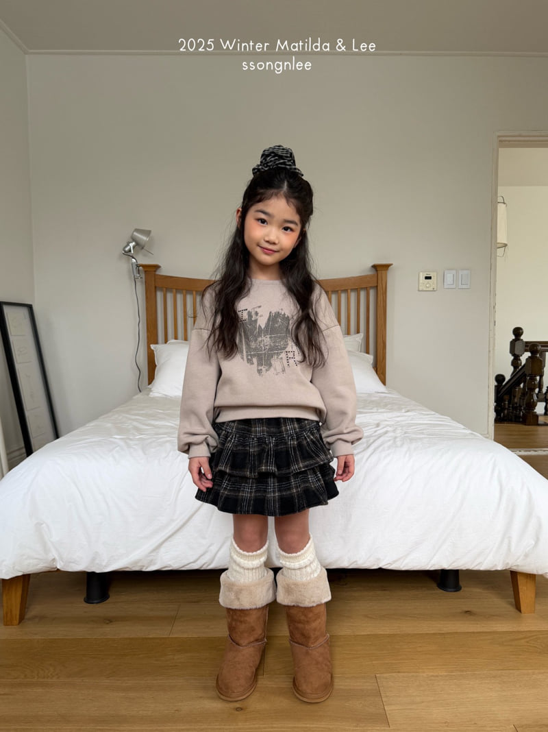 Matilda & Lee - Korean Children Fashion - #kidsshorts - Winter Check Frill Skirt